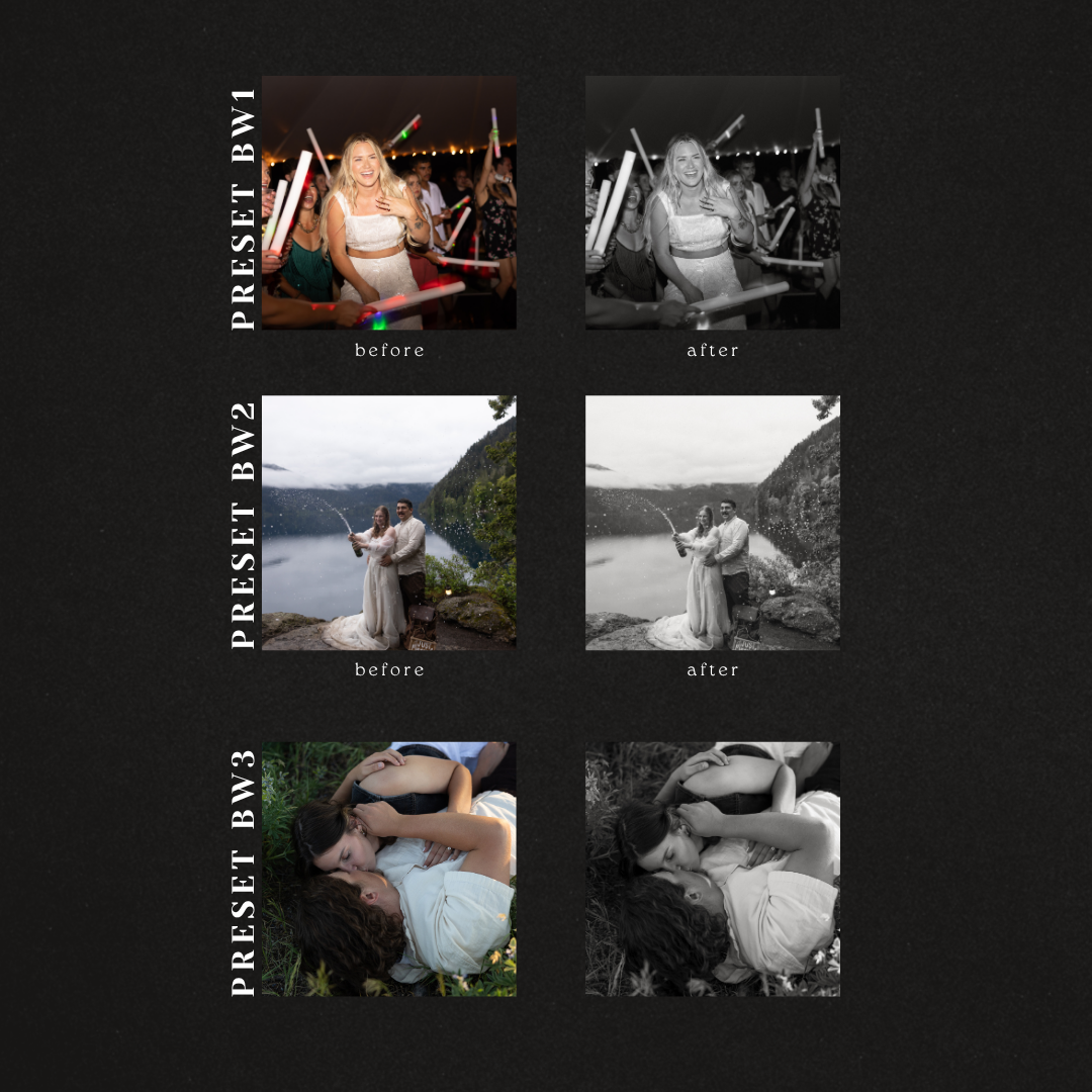 B&W JMP Dreamscape Preset Pack- Filmy Black and White Lightroom and Camera RAW Presets